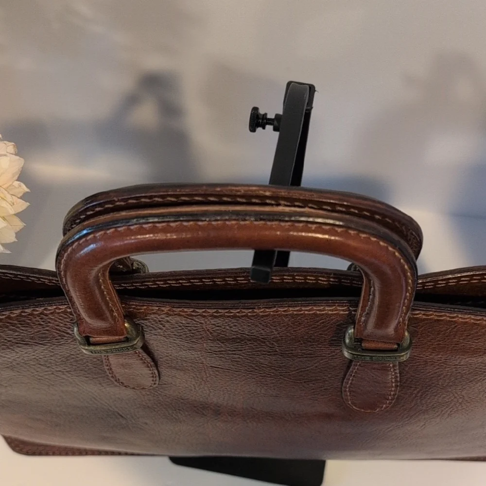 The Bridge - Brown Leather Briefcase Good Used Condition - Picture 5 of 13